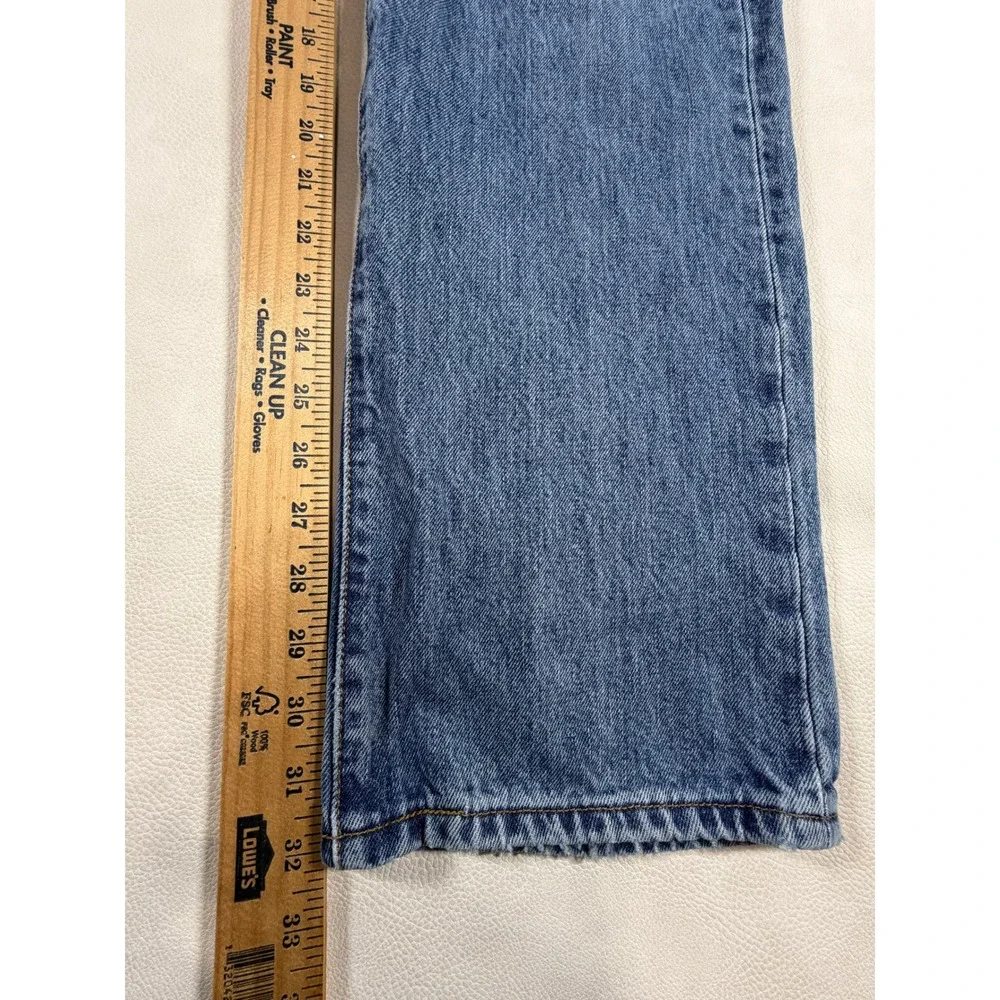 Levis 501 Original Straight Leg Jeans Medium Wash Blue Cotton W34 L32 Mens